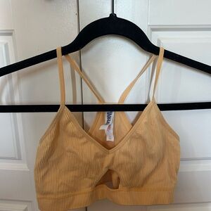 Yellow/Orange Ribbed Bralette